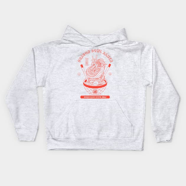 Dragon bowl ramen Kids Hoodie by redwane